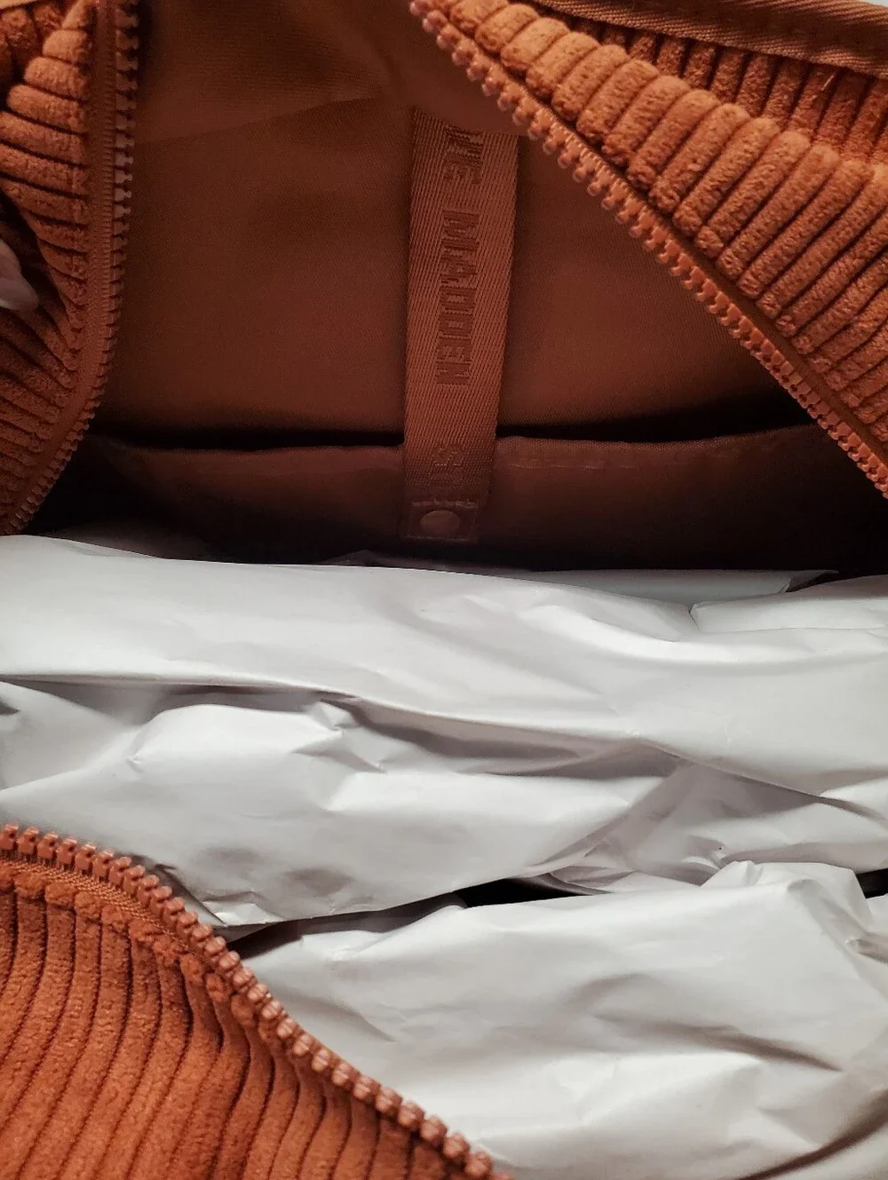 Steve Madden Men's Quilted Copper Backpack with Detachable Pouch